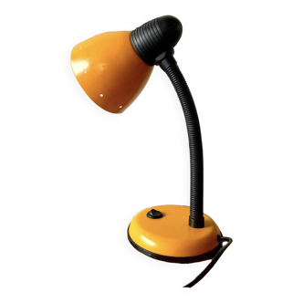 Vintage orange painted metal desk lamp