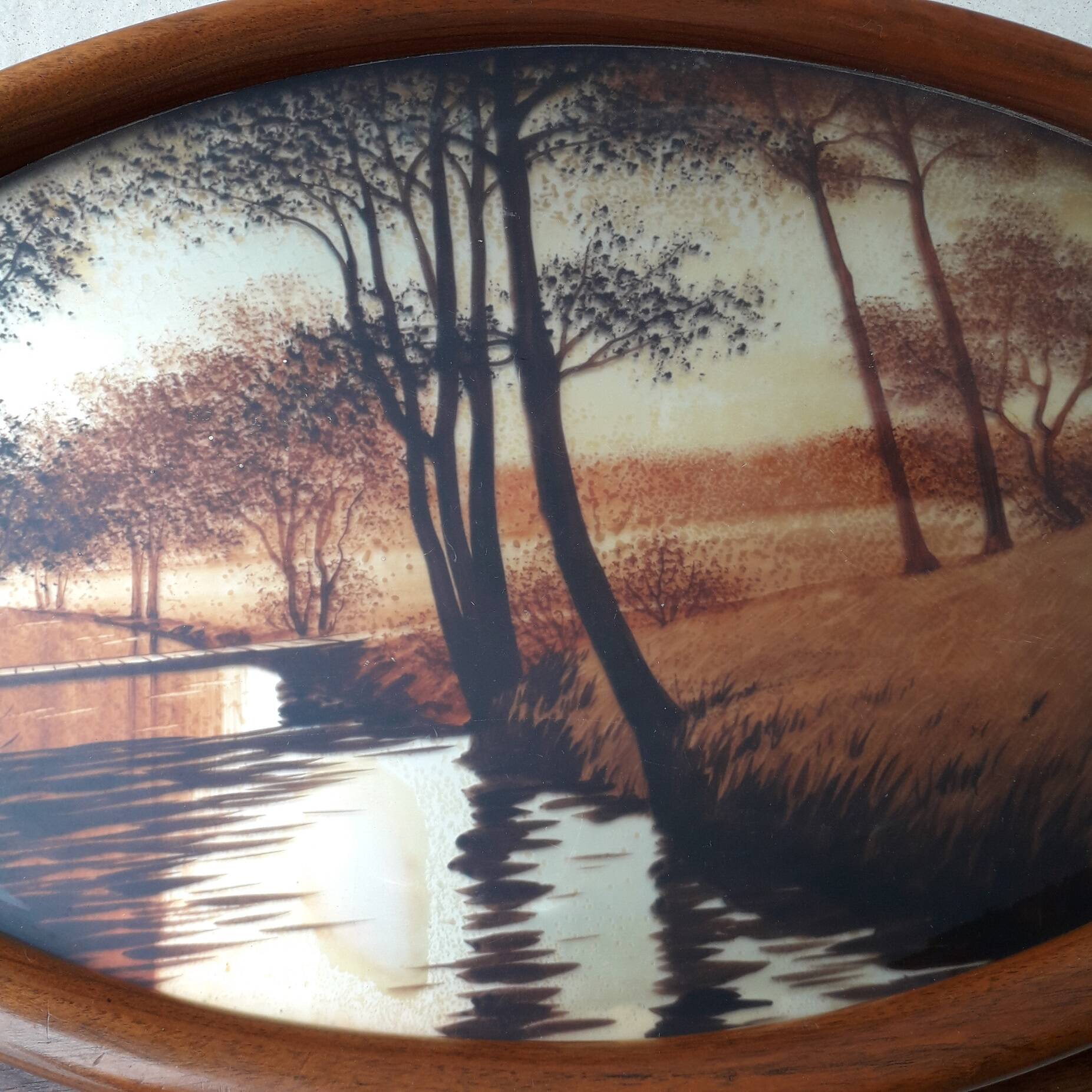 Plateau bois Art Déco