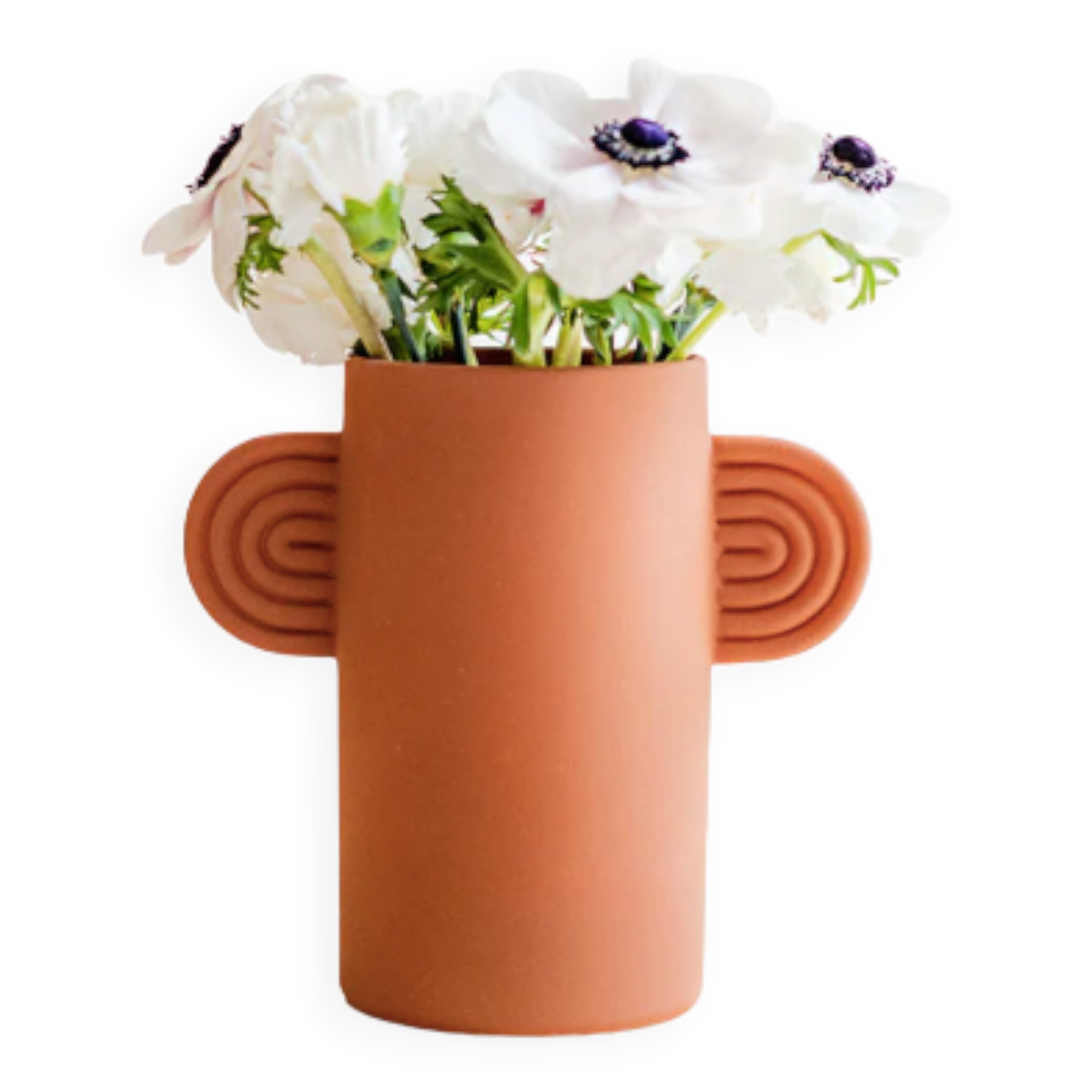 Amber terracotta ceramic vase - Oustao