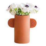Amber terracotta ceramic vase - Oustao