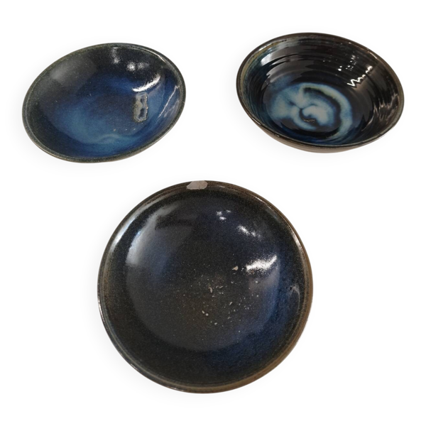 Lot de 3 bol en grès La Borne
