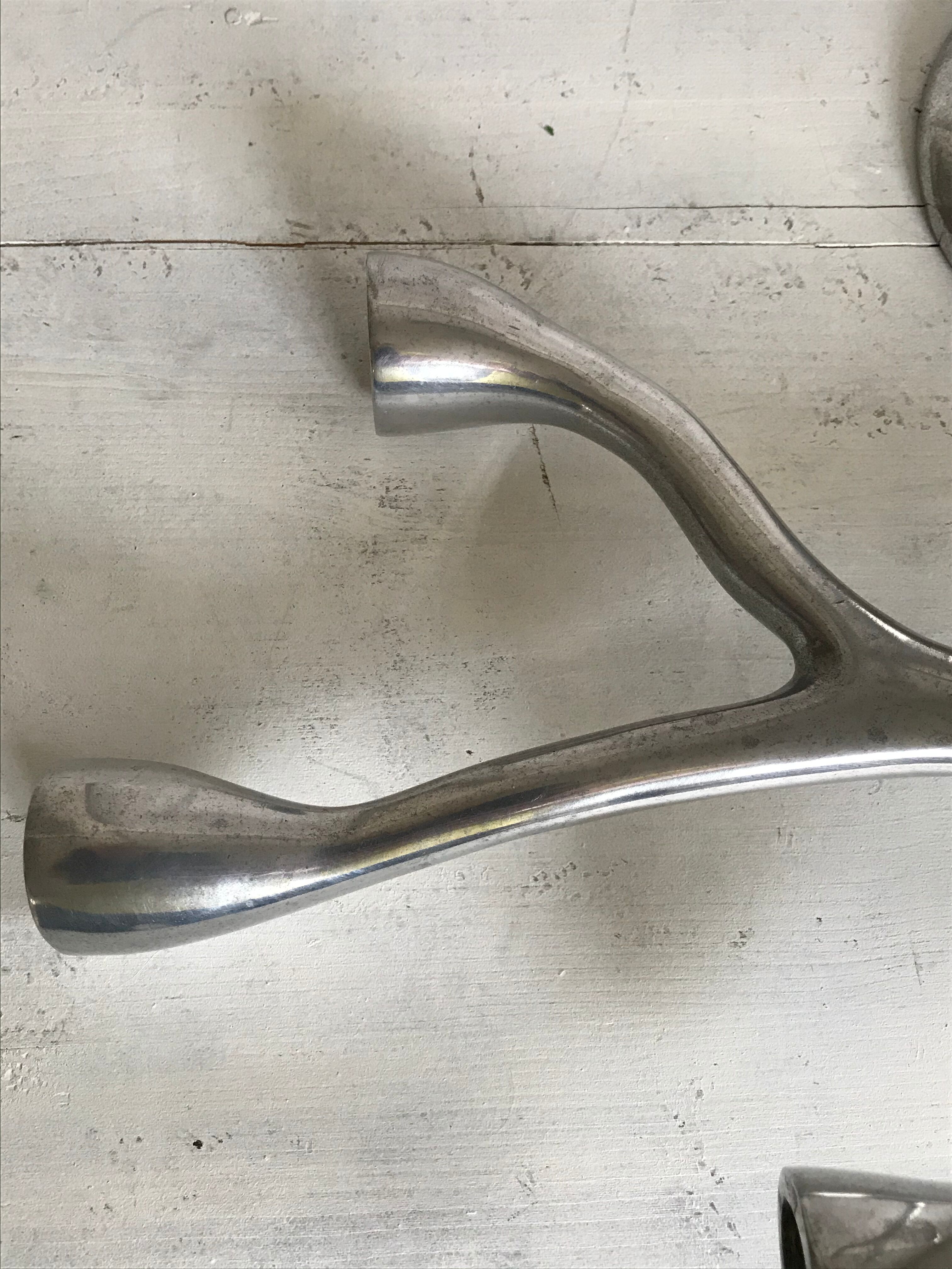 Pair of 70's design candlesticks