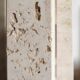 Glass & travertine dining table by Willy Ballez