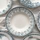 6 mismatched Saint Amand ironstone soup plates