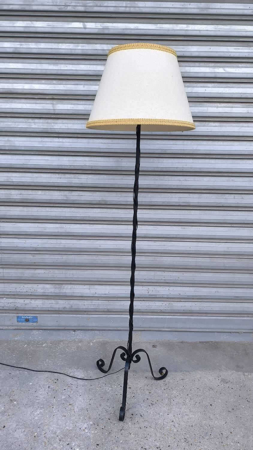 Wrought iron floor lamp from the 60s