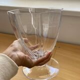 Vase coupe sur pied douche cristal de sevres ancien
