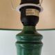 Green wooden table lamp
