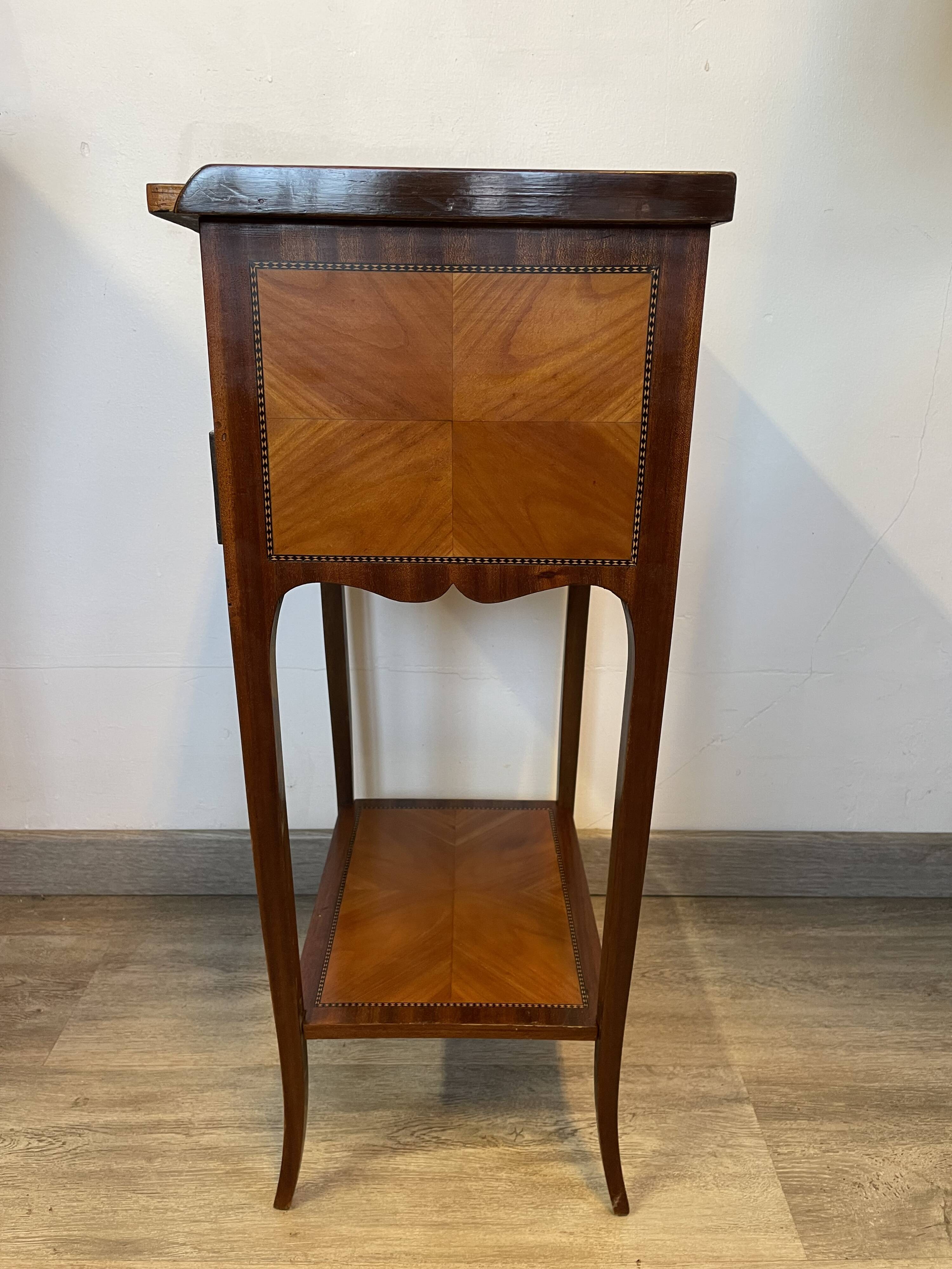 Louis XV Style Bedside Table in Marquetry