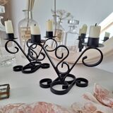 Black wrought iron chandelier