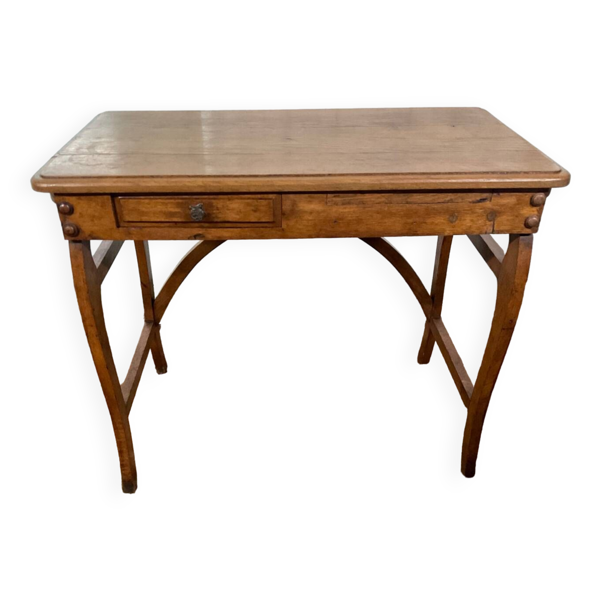 Old small solid wood desk