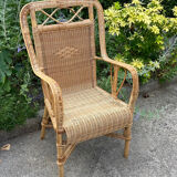 Adult vintage rattan armchair