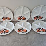 Assiettes Le Creuset pour fondue de 1970