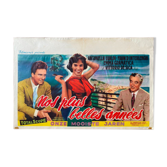 Belgian poster N"os plus belles années " Vittorio de Sica, Antonella Lualdi 1956