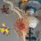 Venetian Rezzonico chandelier in multicoloured Murano glass circa 1900