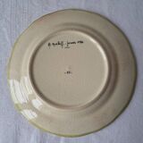 4 Moustiers Longchamp dessert plates. Hand-painted. 1986