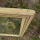 Beveled wall mirror with engravings 40s-50s
