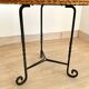 1950s side table with straw marquetry