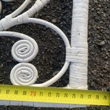 large white rattan mirror 77 x 60