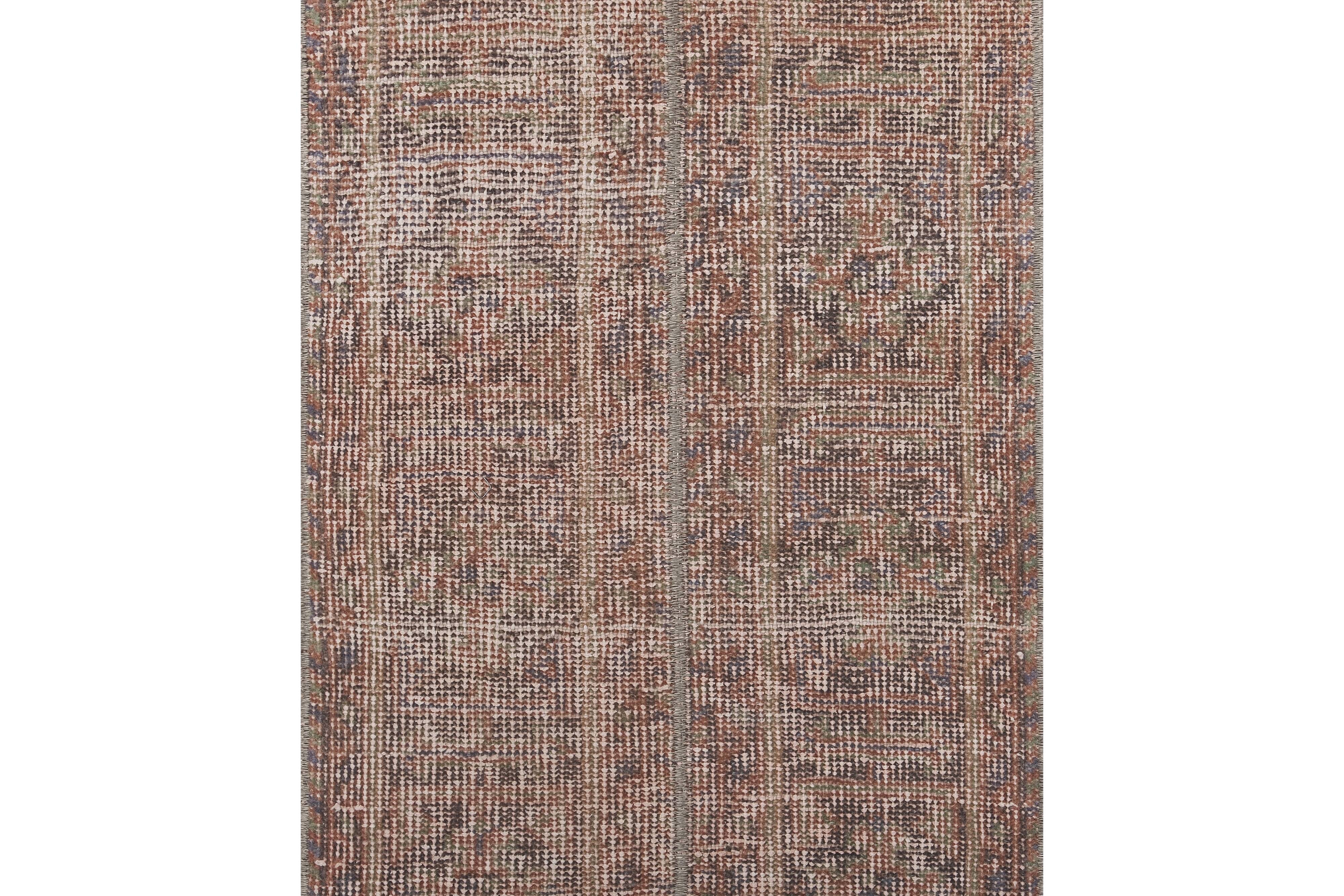 Vintage Turkish Oushak Handwoven Rug 55x373 cm