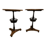 Pair of pedestal tables