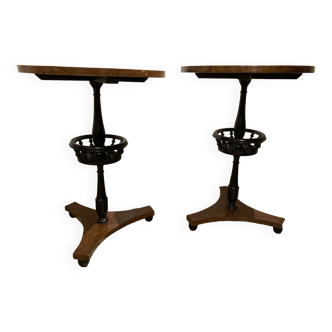 Pair of pedestal tables