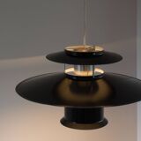 Vintage Danish black shell pendant lamp