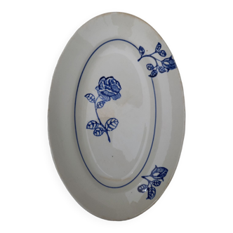 Ravier Saint Amand blue rose pattern