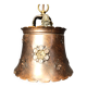 Brutalist copper pendant light, 1970s