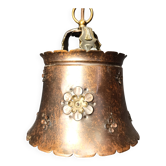Brutalist copper pendant light, 1970s