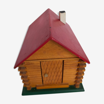 Maison en bois meublée vintage jouet enfant