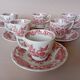 English mocha cups "Windsor" pink Ridgway (Staffordshire)