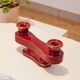 Red ceramic candlestick - Art Deco