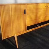 Sideboard in teck and formica black design Charles Ramos