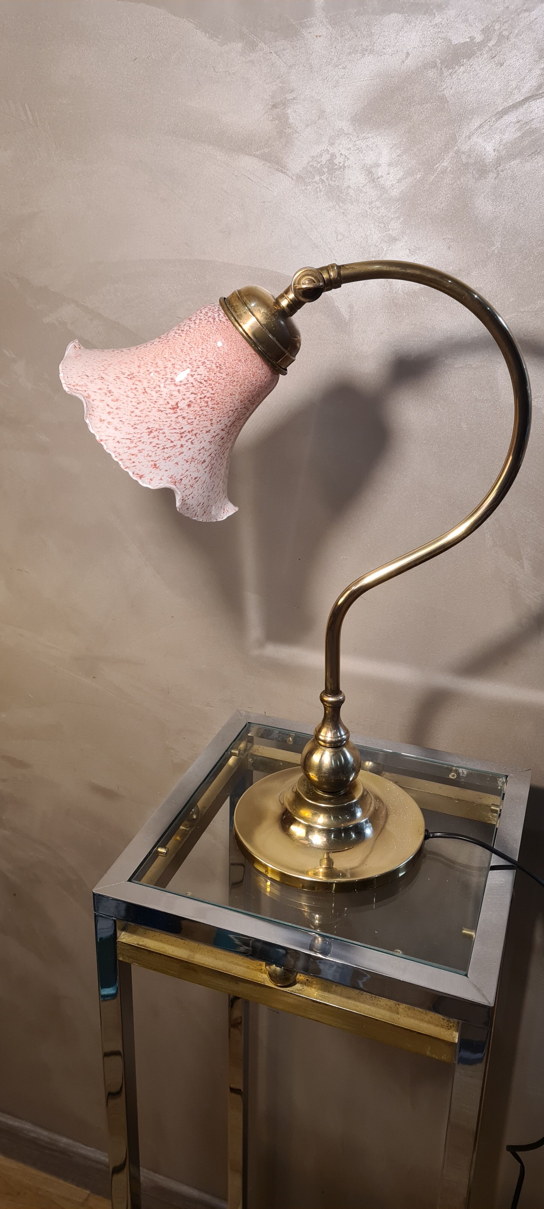 Art deco style brass lamp