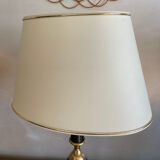 Lampe de bureau cuir et laiton