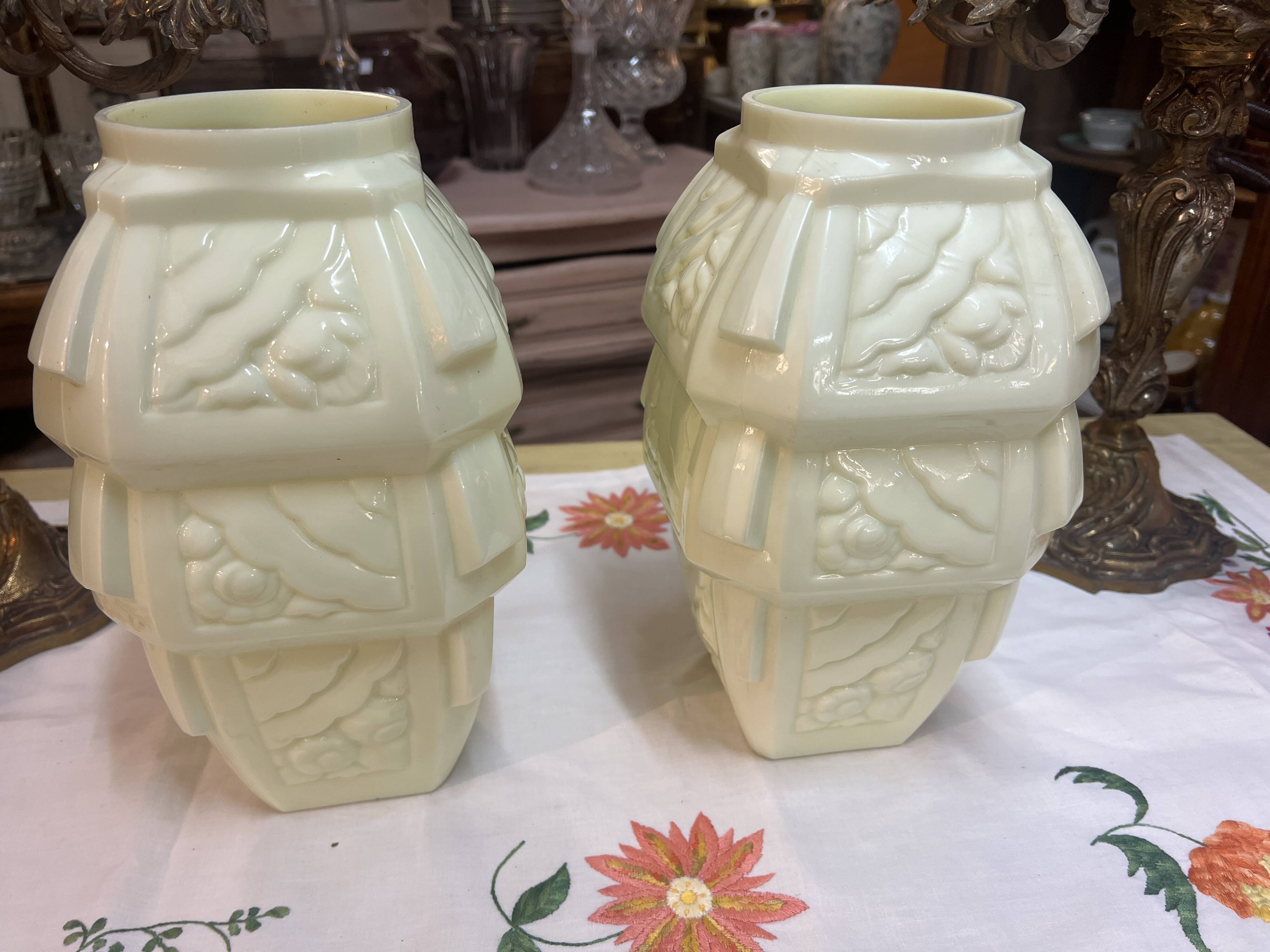 Pair of Muller vases