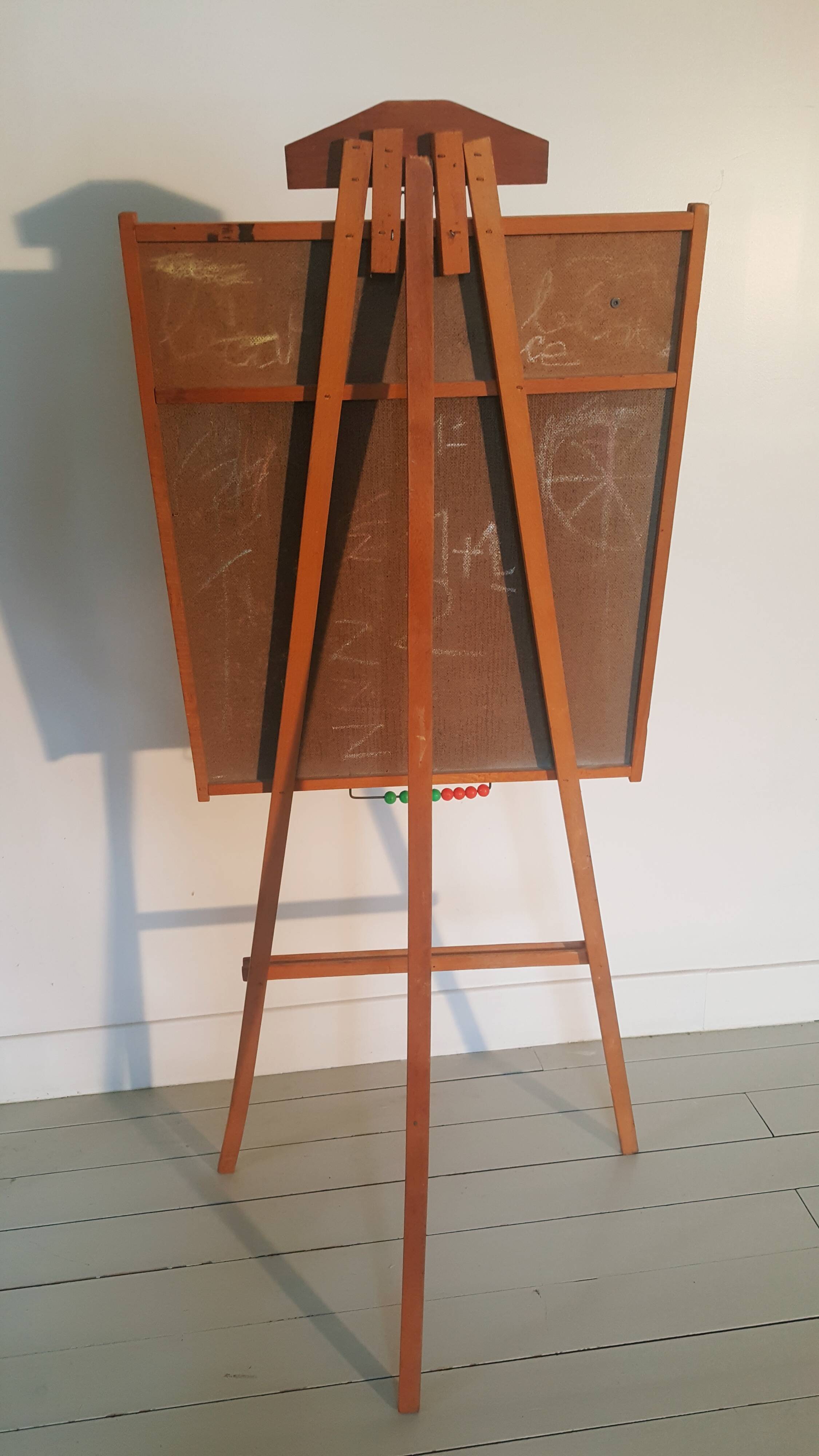 Vintage school table with abacus