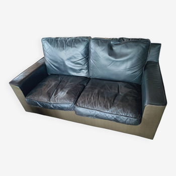 Sofa cuir et tissu de  Jean-Charles de Castelbajac  pour Ligne Roset