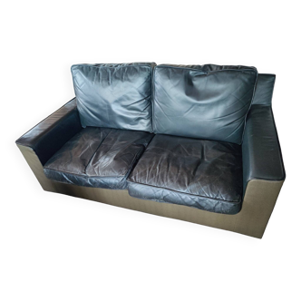 Sofa cuir et tissu de  Jean-Charles de Castelbajac  pour Ligne Roset