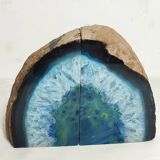 Sujetalibros de ágata azul. Brasil, 1990s.