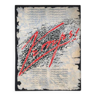 Bernard Quentin The Passage of Time hand-tufted wool art tapestry France 1998