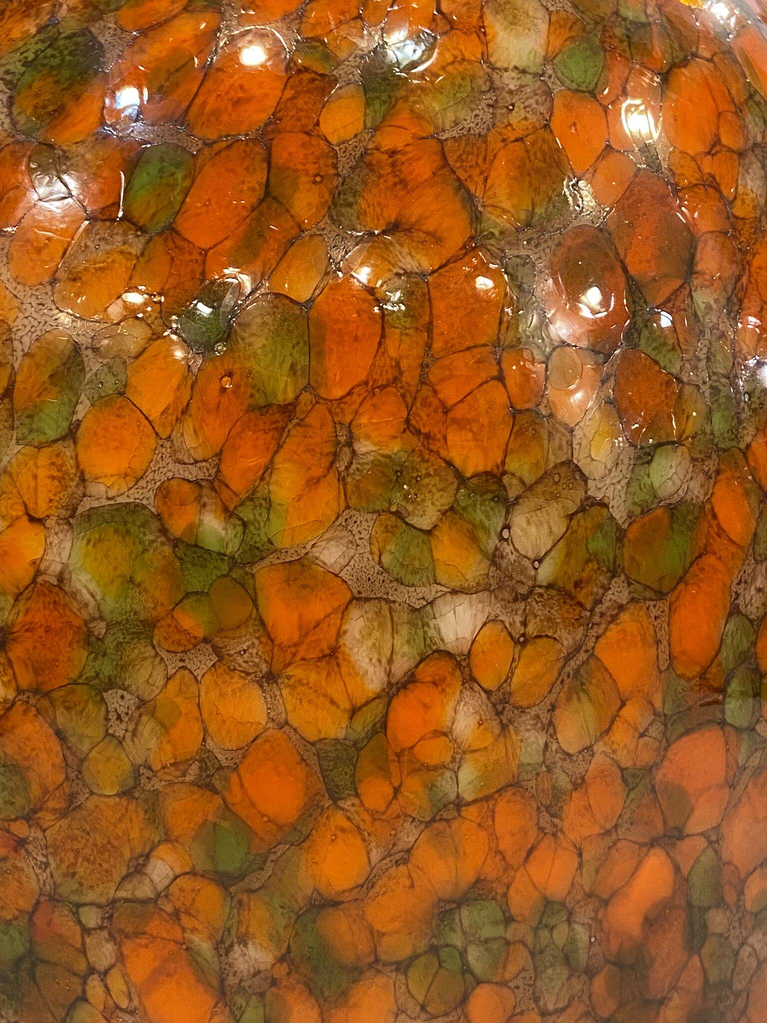 Lampara by Vidrio Millefiori, Peill & Putzler, Mid-century, Naranja, 70's –