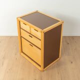 Flötotto chest of drawers, 1970s, beech, brown HPL, 4 drawers