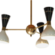 Lustre Moonlight 3 bras blanc & noire
