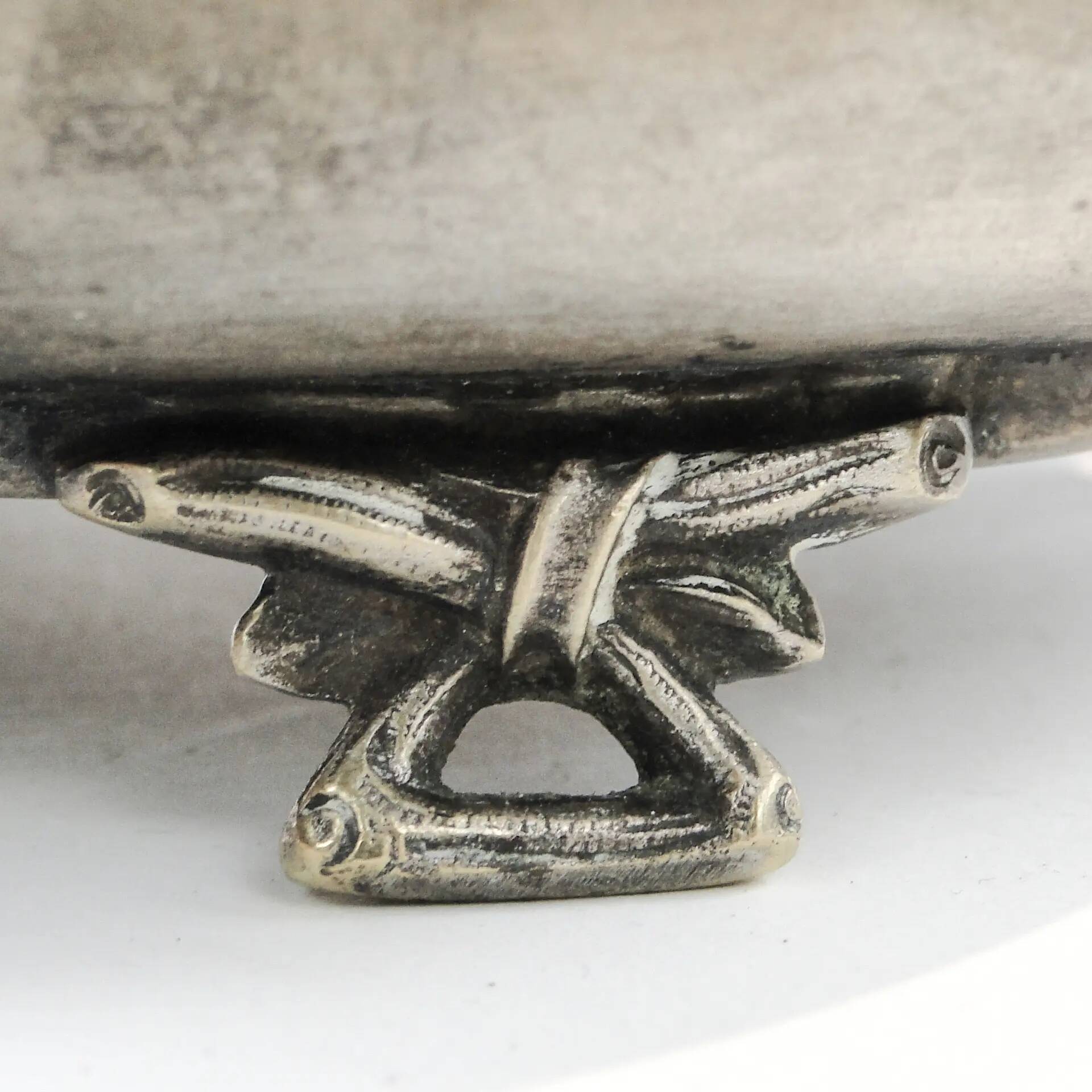 Eclectic elliptical sugar bowl, silver-plated brass, Austria, 19th century
