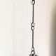 Black Scandinavian wrought iron wall candle holder 1940/50