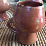 Series of 3 cups in sandstone