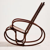 MK8961 Restored beech rocking chair by Gustav Siegel for Jacob & Josef Kohn
