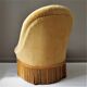 Fauteuil crapaud vintage couleur safran