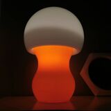 Lampe champignon unique en verre 1970